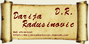 Darija Radusinović vizit kartica